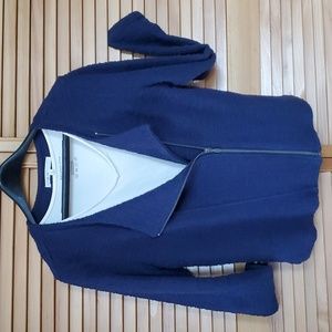 Super soft navy / mid blue boucle blazer